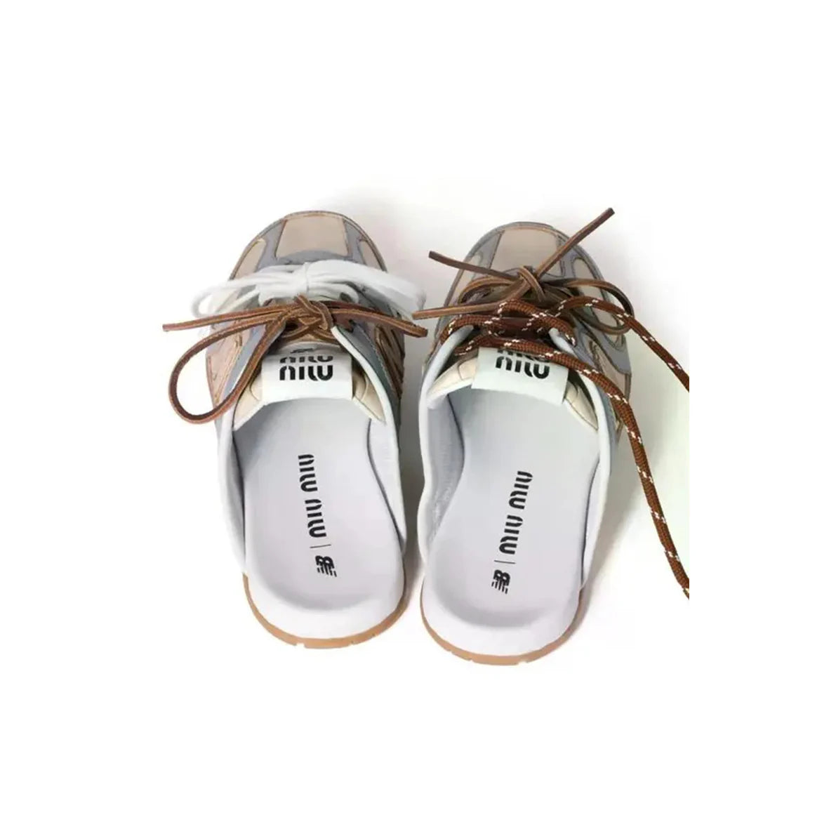NB x Miu Miu 530 Mule Blue Off White