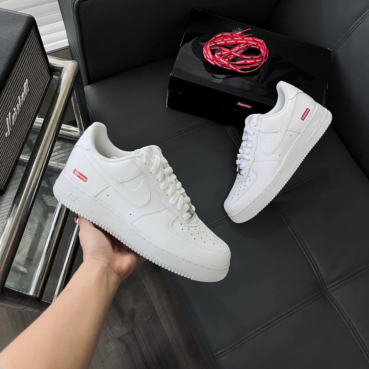 Nike Air Force 1x Supreme Low Box Logo White