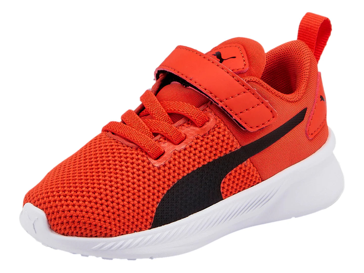 Tenis PUMA Flyer Runner V Naranja y Negro para Niño
