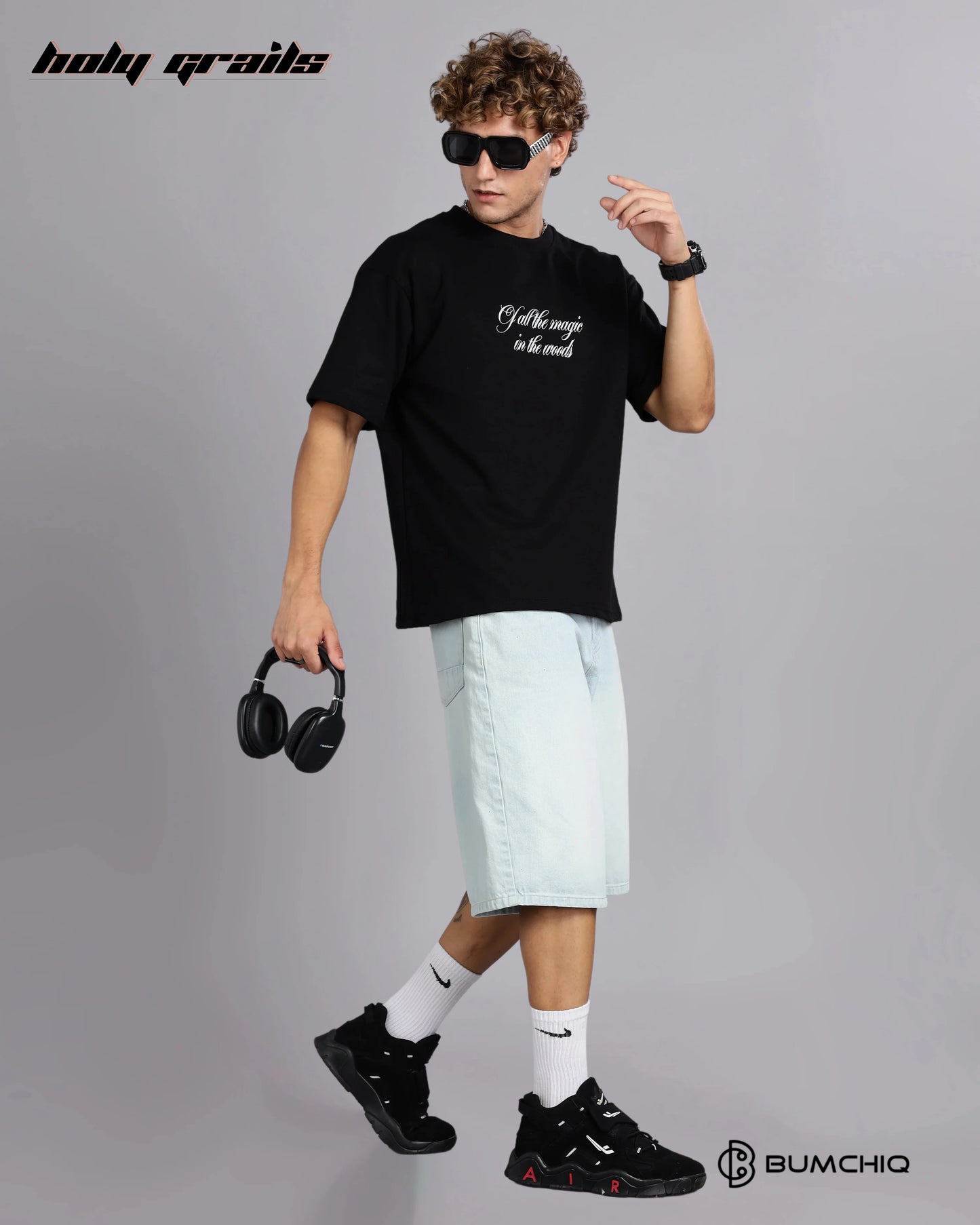 Deer Black Oversize Tee HG x Bumchiq