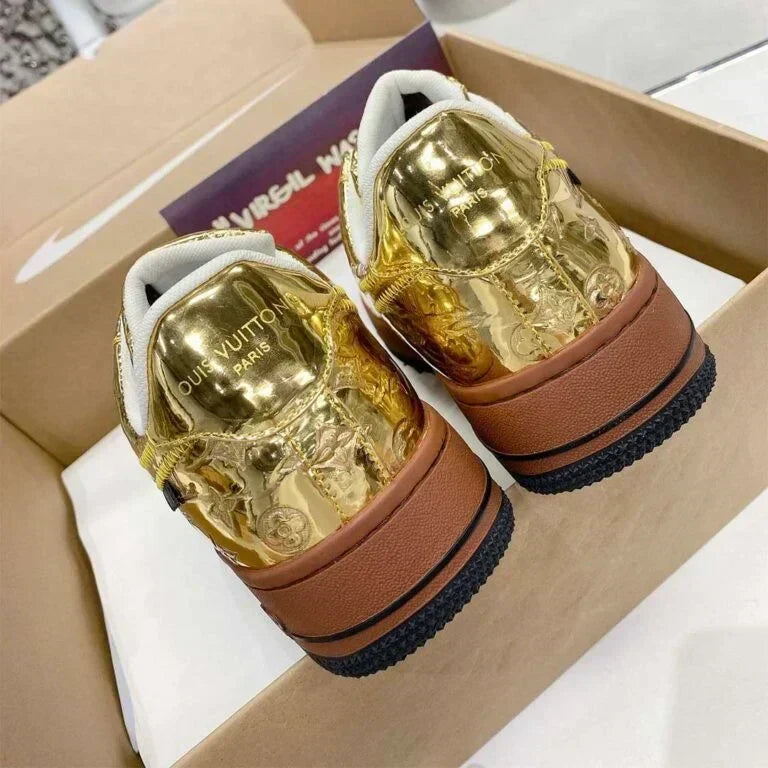 Louis Vuitton x Nike Air Force 1 Low Gold