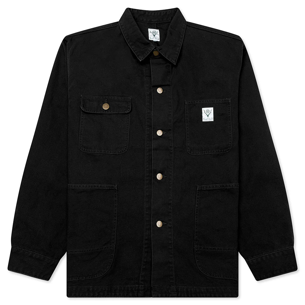 Cotton Canvas Coverall Black