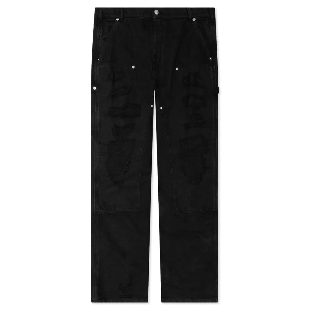 Destroyed Carpenter Pant Washed Black
