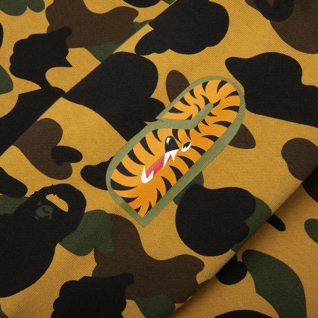 1st Camo Shark Crewneck Sweatshirt Yellow