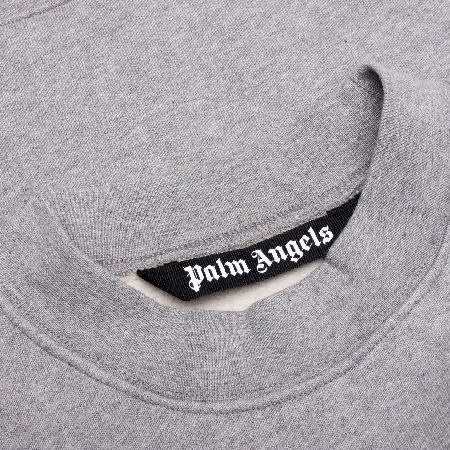 Back College Crew Melange Grey Petrol