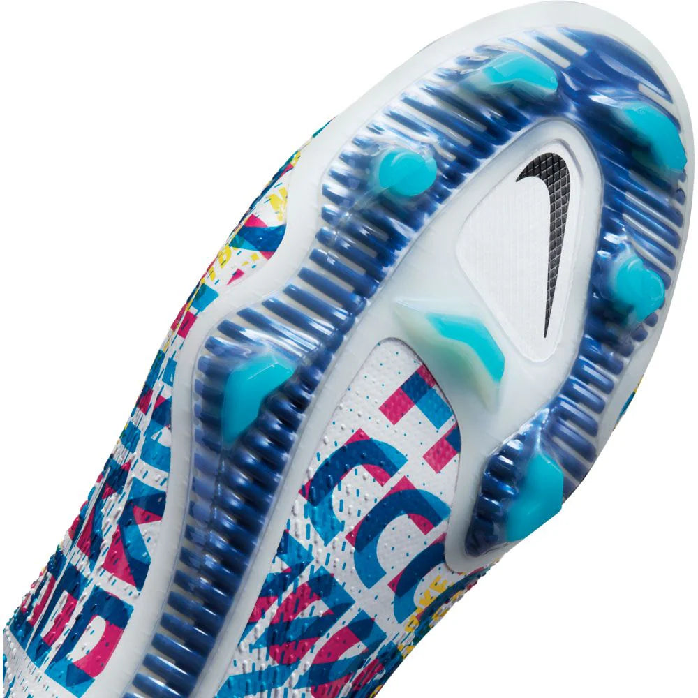Nike Phantom GT Elite 3D FG Firm Ground Soccer Cleats Chlorine Blue Pink Blast Opti Yellow