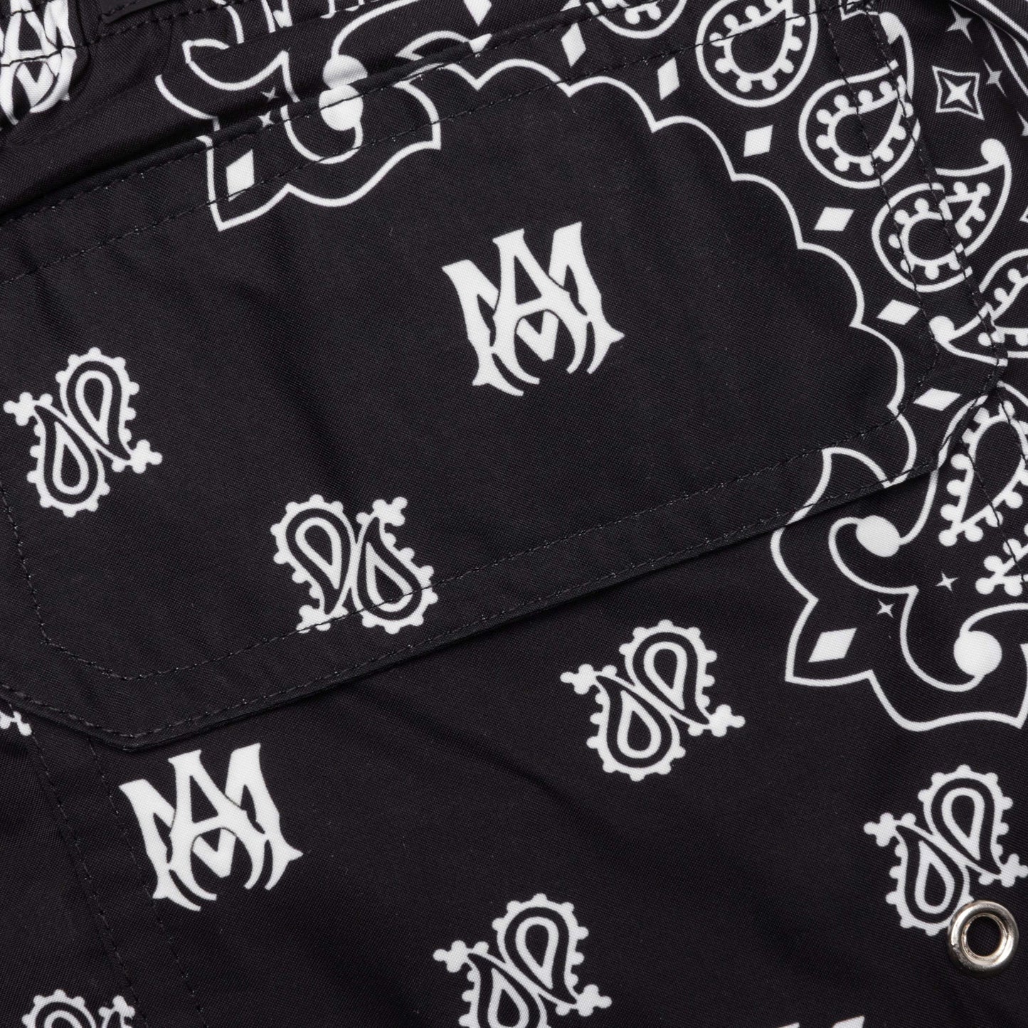 Bandana Paisley Swim Trunk Black