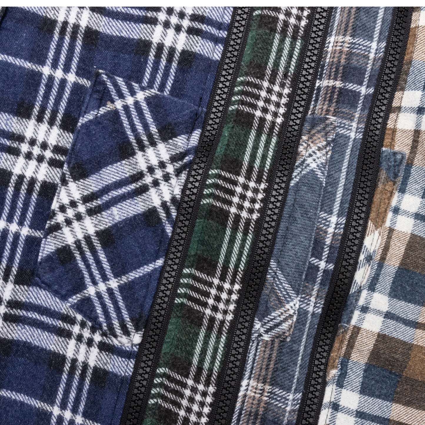 Flannel Shirt 7 Cuts Zipped Wide Shirt Assorted