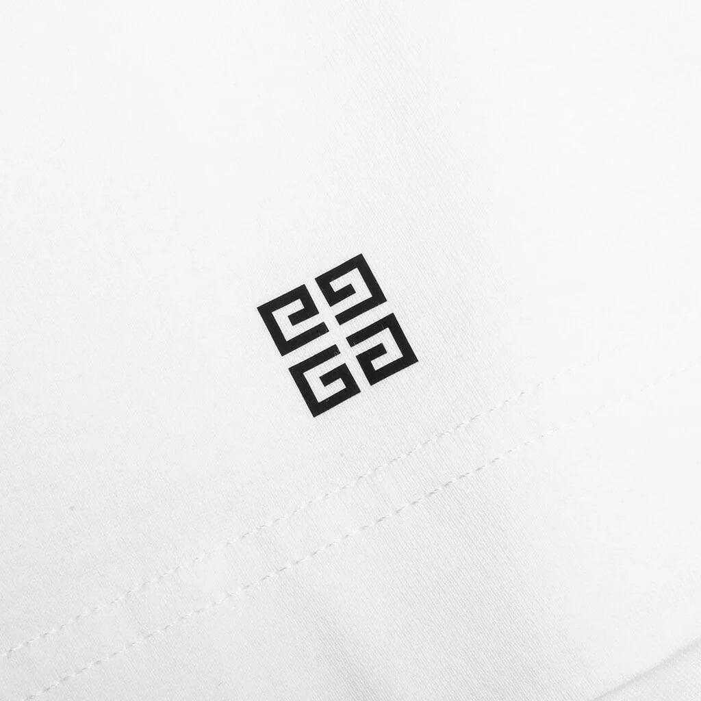 Slim Fit Reverse Print T Shirt White