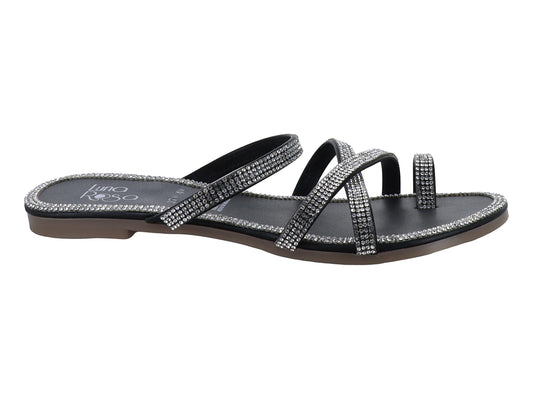 Sandalias Luna Rosa Piedra Plata para Mujer
