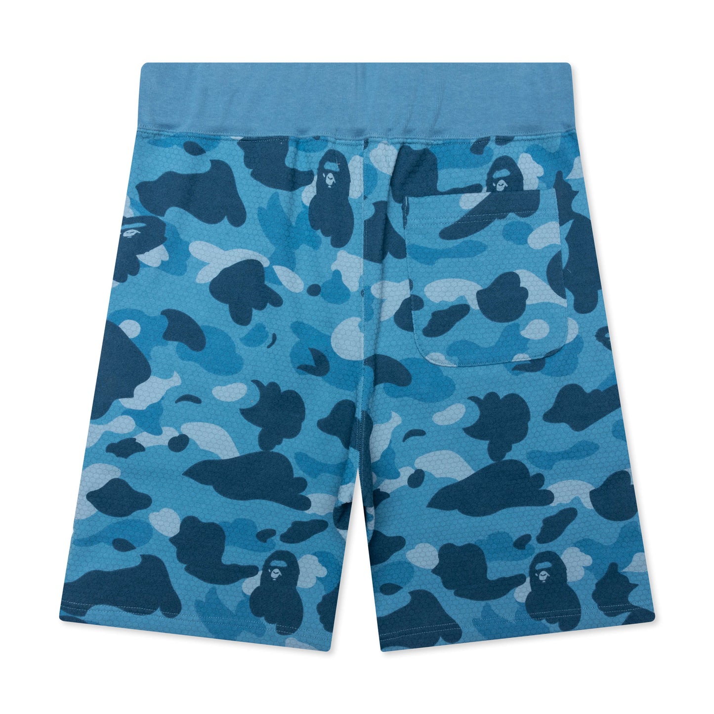 Honeycomb Camo Shark Sweat Shorts Blue