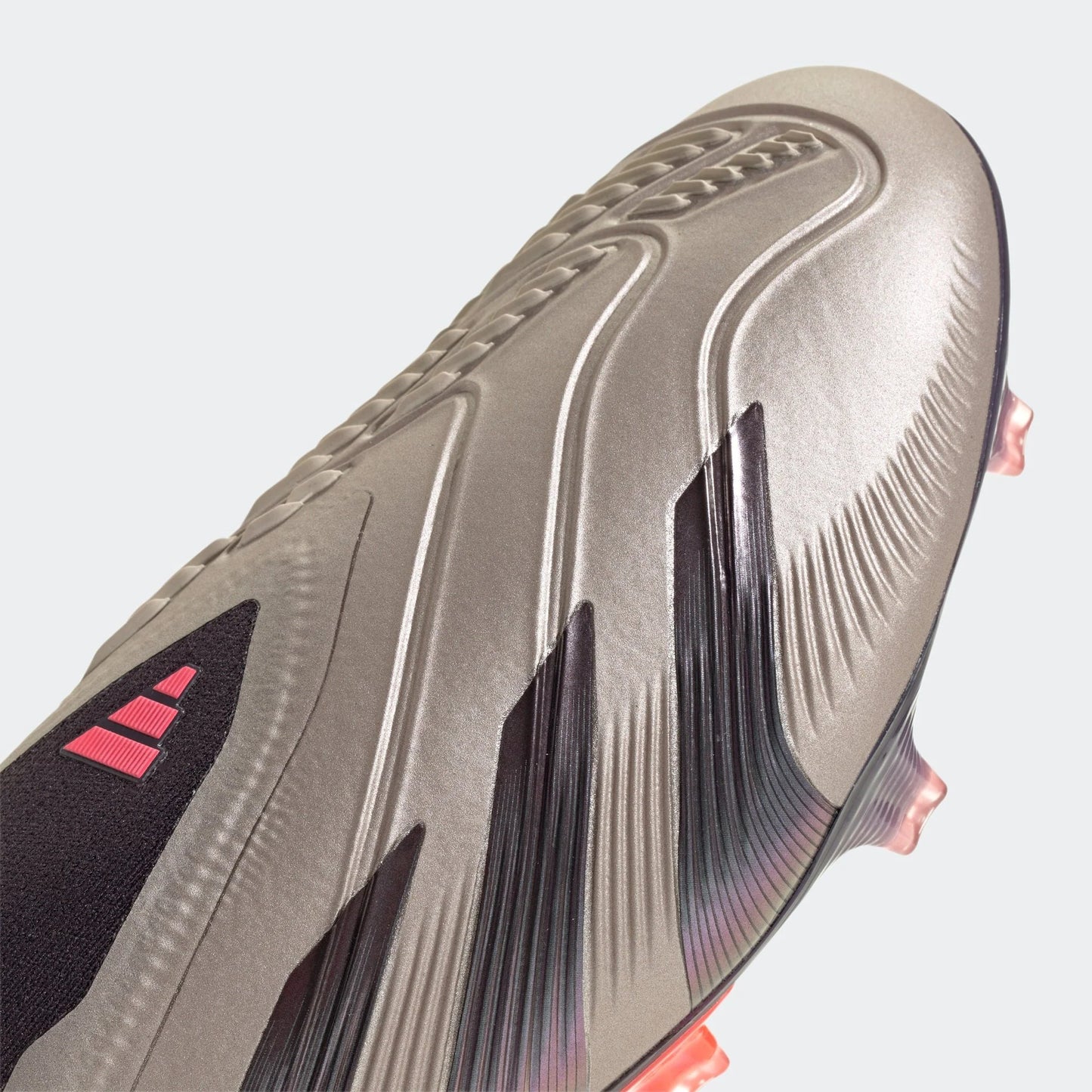 adidas Predator Elite Laceless FG Laceless Firm Ground Soccer Cleats Platin Metallic Black Carbon