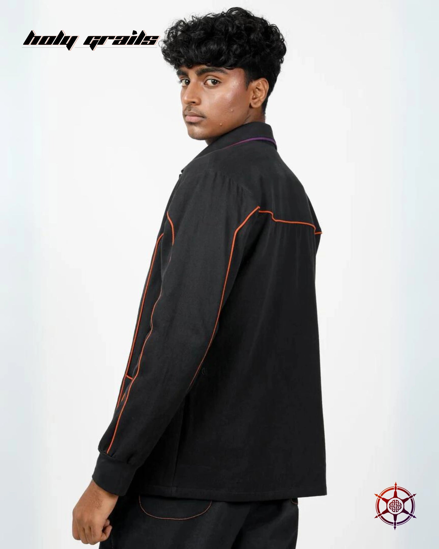 Charcoal Citrus Piped Shacket HG x Duskin