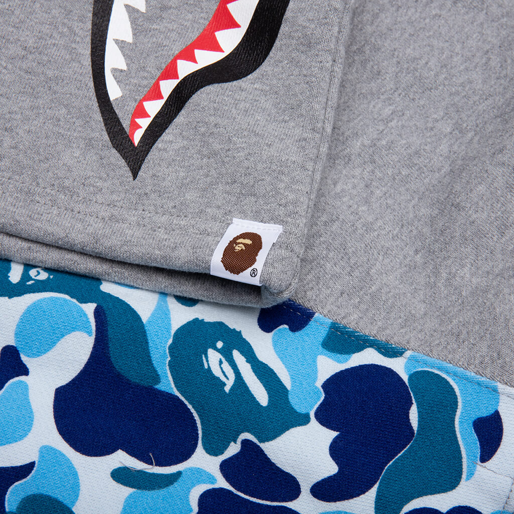 Abc Camo Side Shark Sweat Shorts Blue