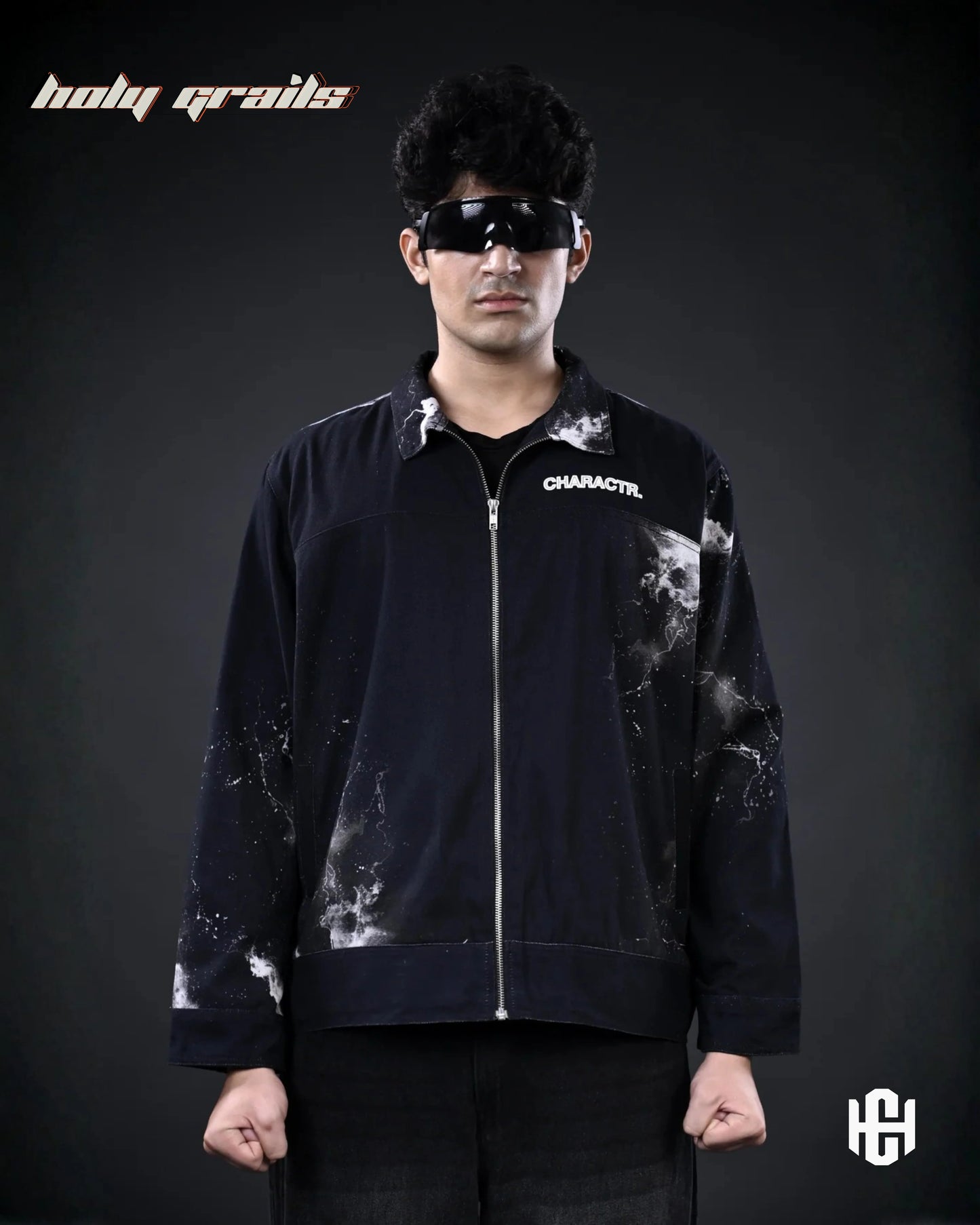 The Cosmic Black Zipper Jacket HG x Charactr