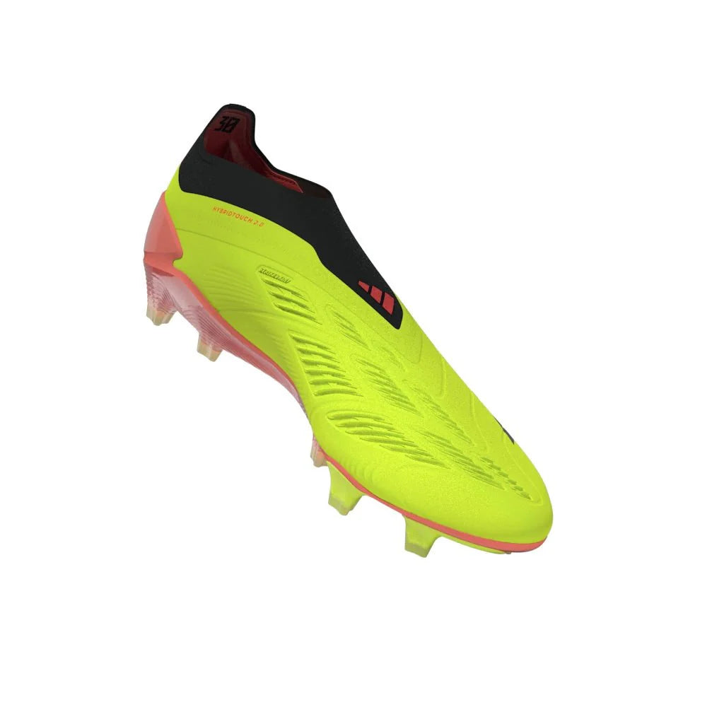 adidas Predator Elite Laceless FG Laceless Firm Ground Soccer Cleats Solar Yellow Black Solar Red
