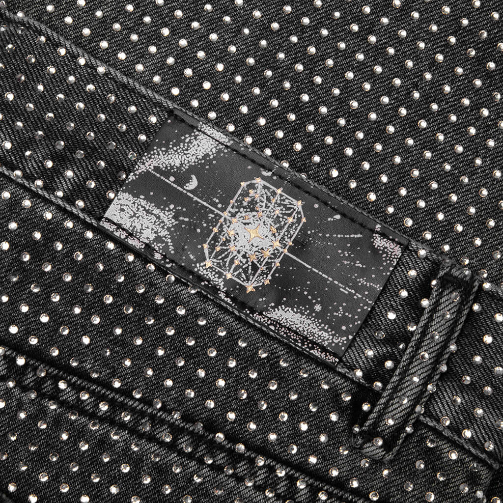 20K Diamond Stellar Denim Pants Black