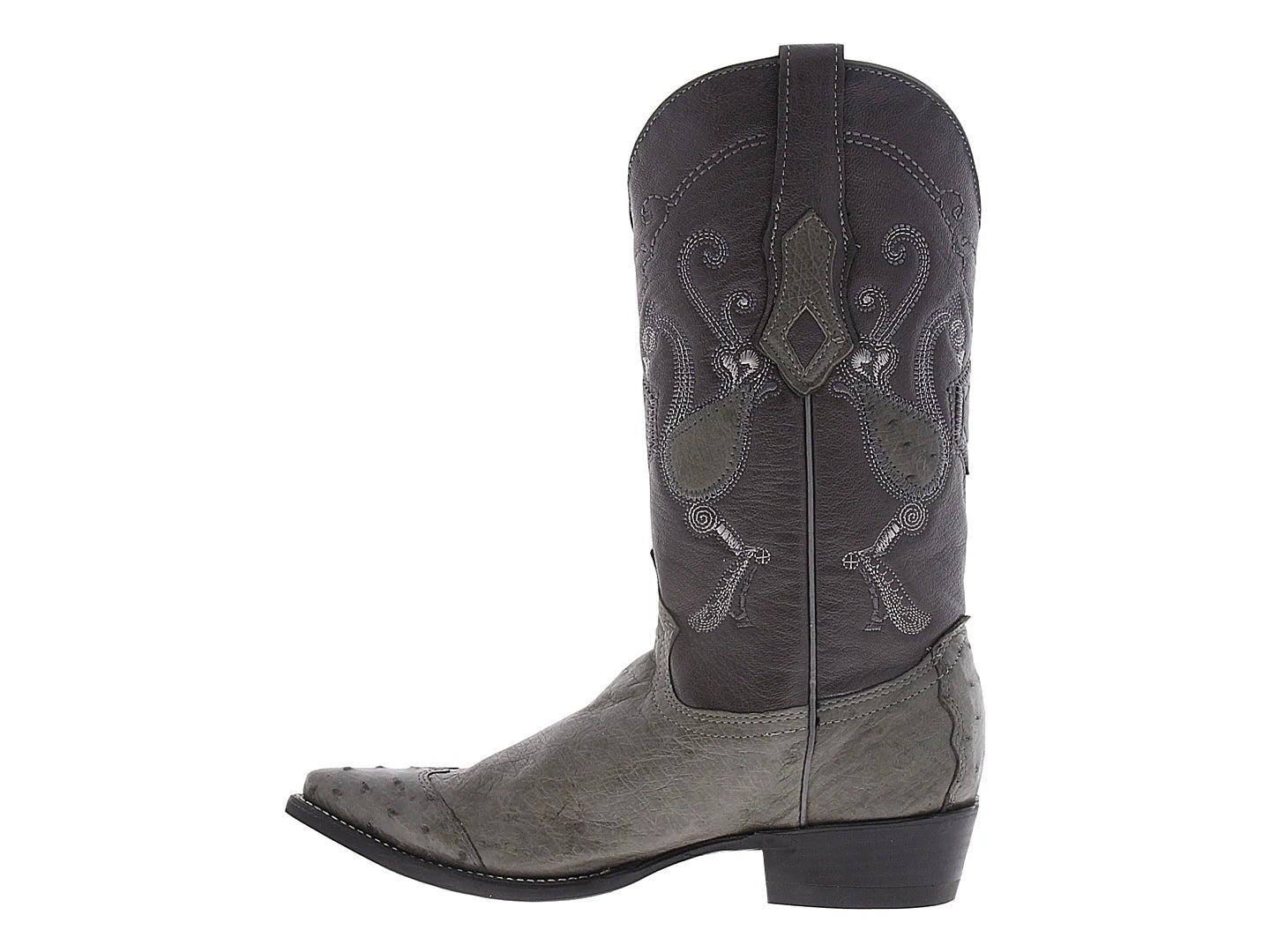 Botas Vaqueras Cuadra Gris Piel Exótica
