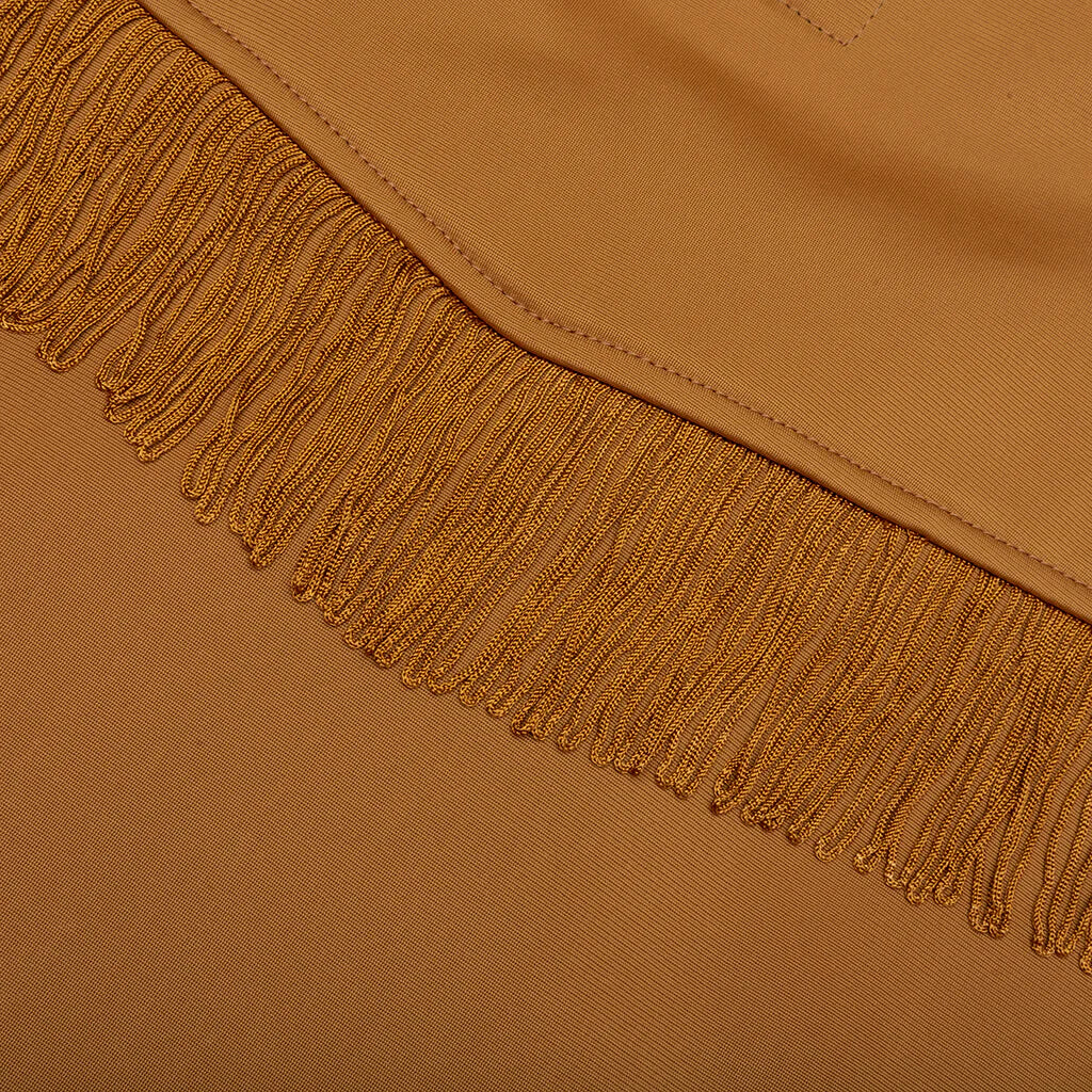 Tricot Jersey Fringe Track Jacket Gold