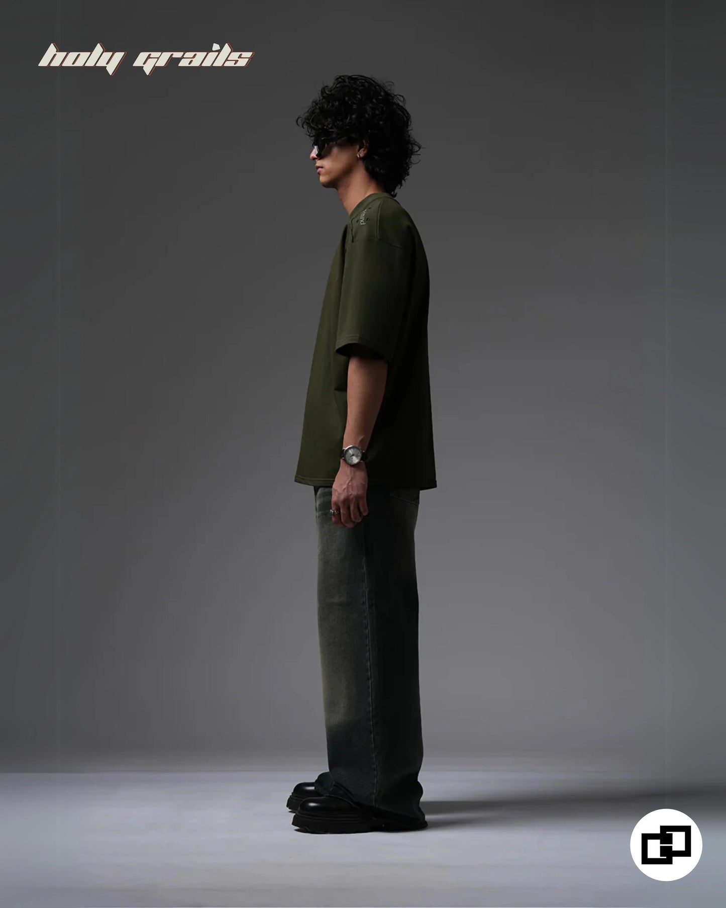 Not So Basic Military Green Oversize Tee HG x Grey Hound Clothing
