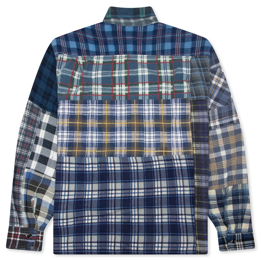 Straight Hem Flannel Shirt Assorted