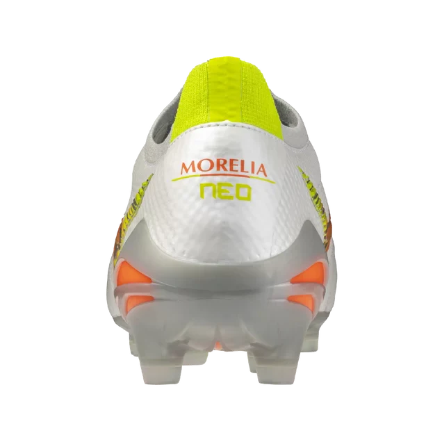 Mizuno Morelia Neo V Beta Japan FG Mens Soccer Cleats White Orange