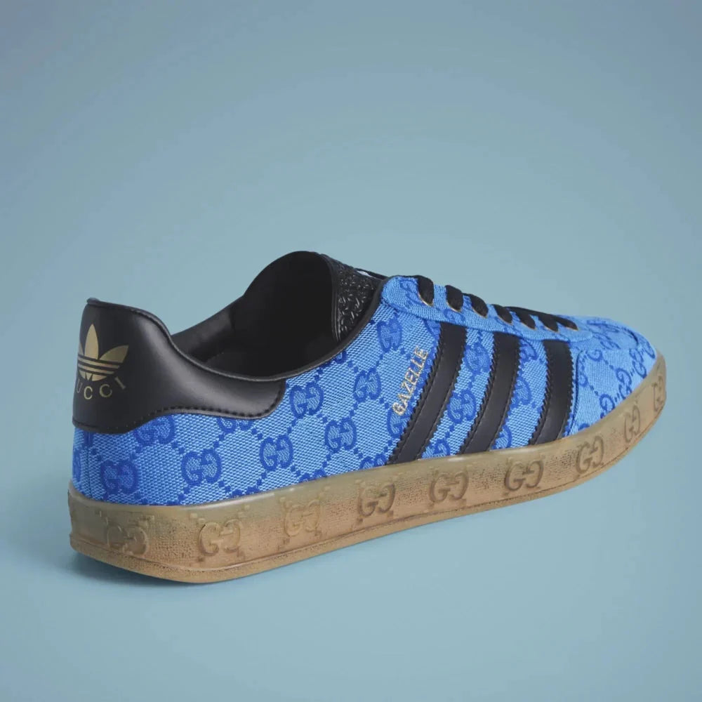Adidas x Gucci Gazelle Blue GG Monogram