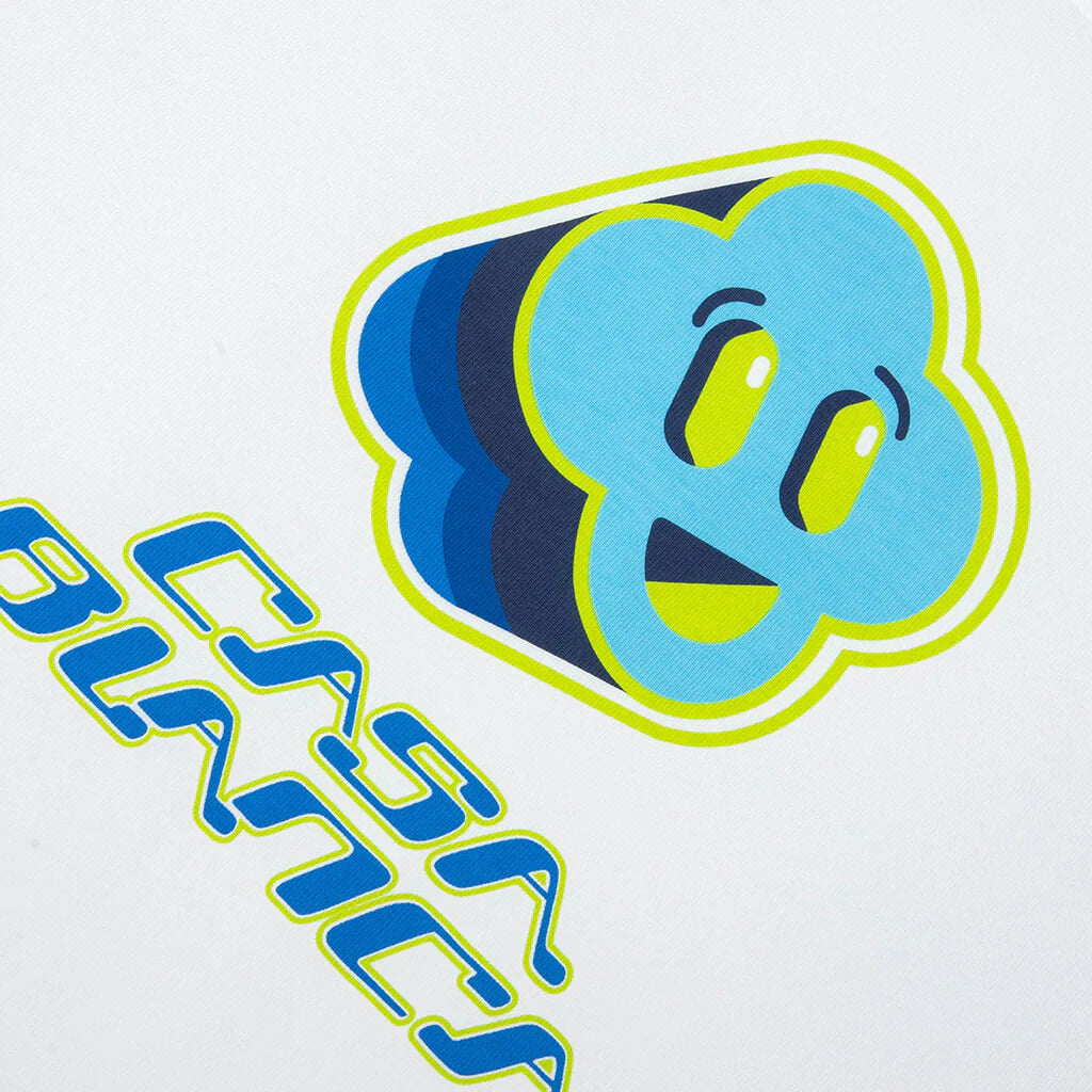 Smiley Future Motifs Long Sleeve T Shirt Bright White