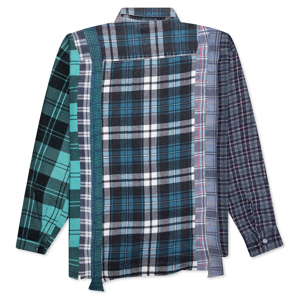 7 Cuts Wide Flannel Shirt Assorted