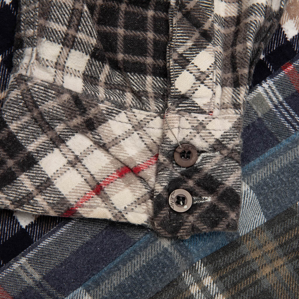 7 Cuts Wide Flannel Shirt Assorted