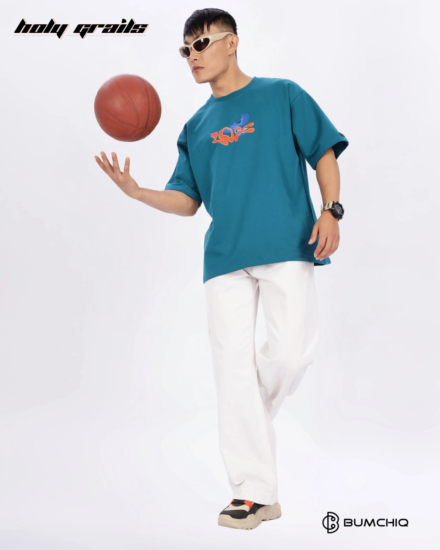 Money Rules Green Oversize Tee HG x Bumchiq