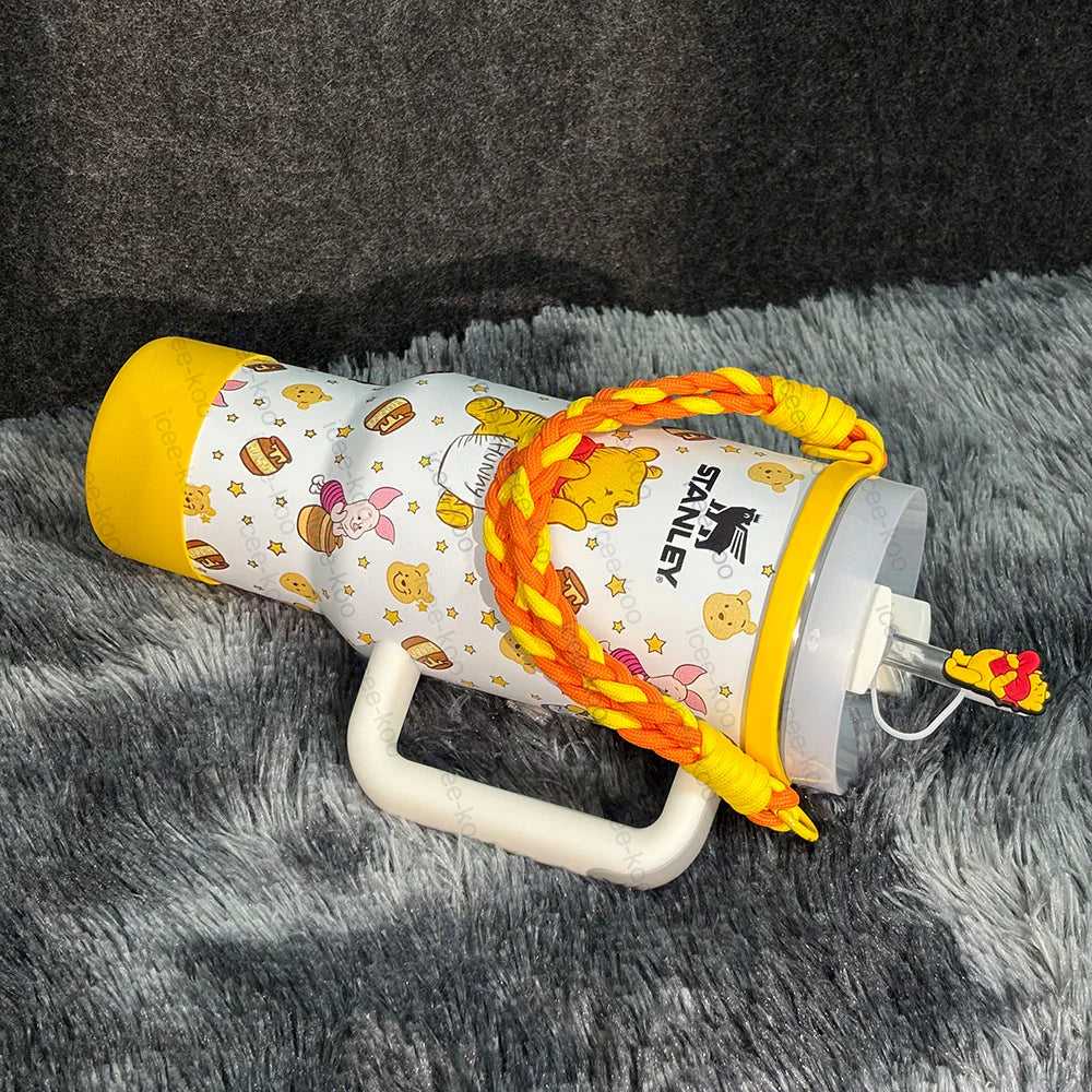 Copo Térmico Ursinho Pooh Tumbler 12L Inox com Tampa Hermética