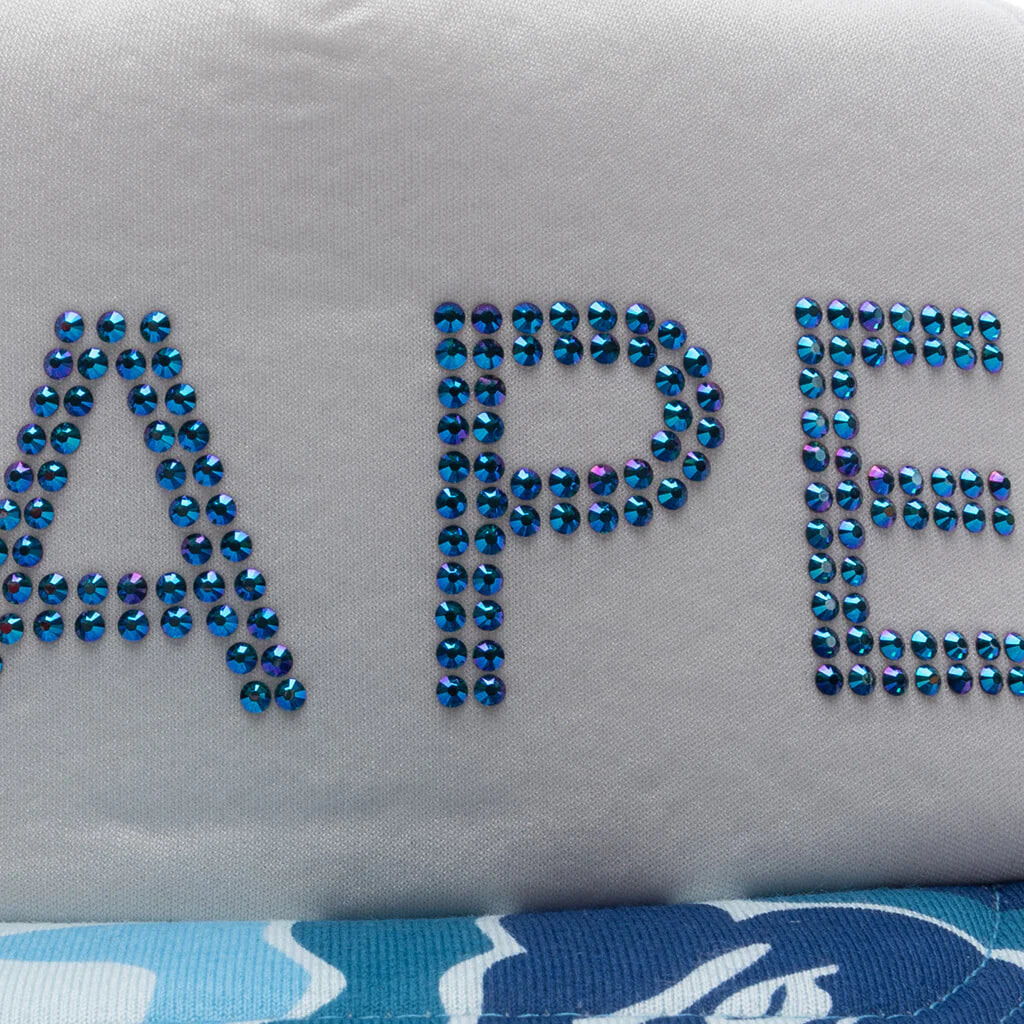 ABC Camo Crystal Stone Mesh Cap Blue