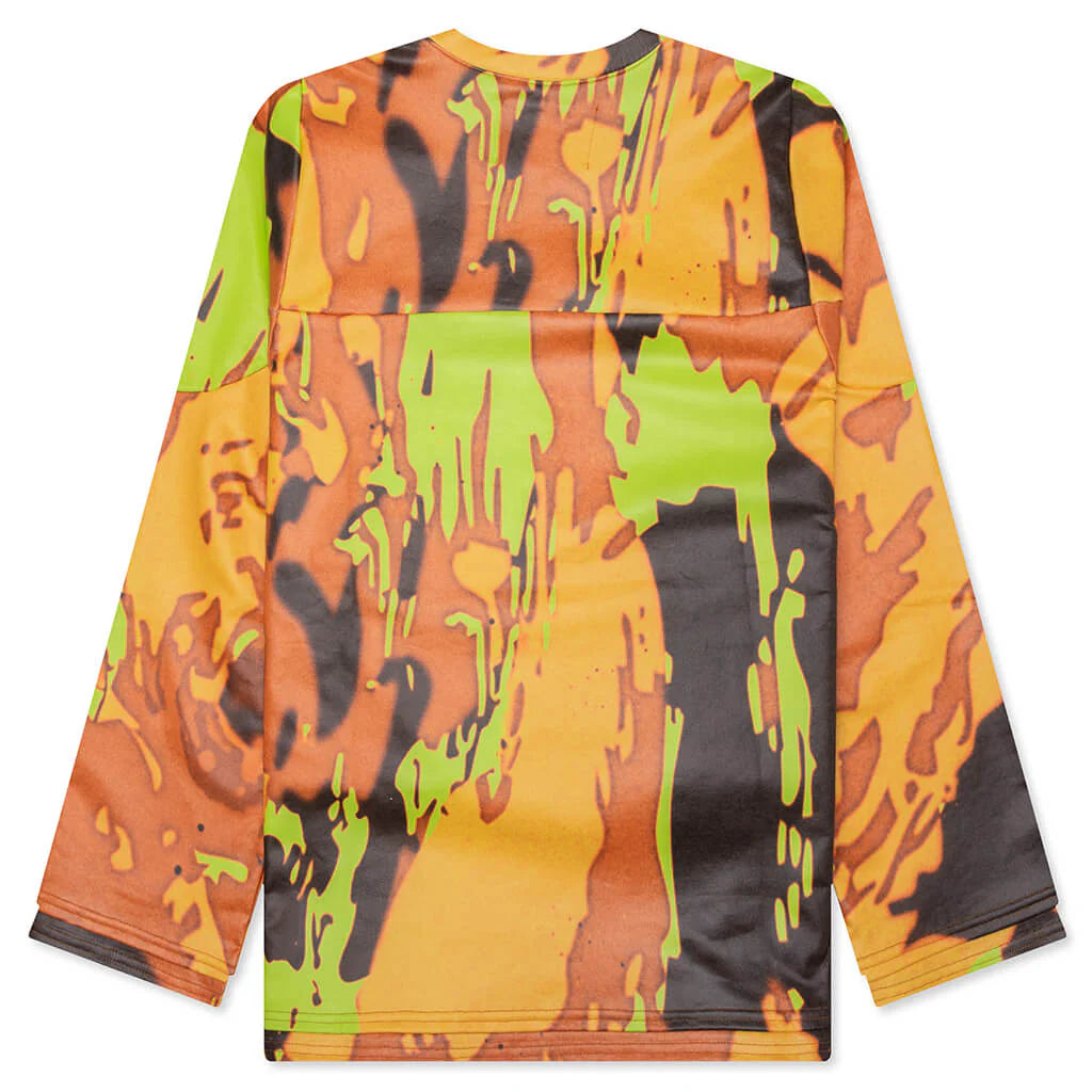Camou Leather L S Tee Camou
