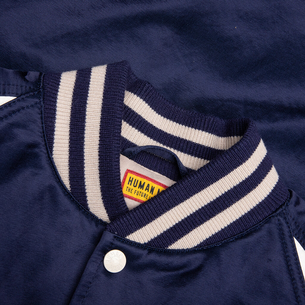 Satin Stadium Jacket Navy