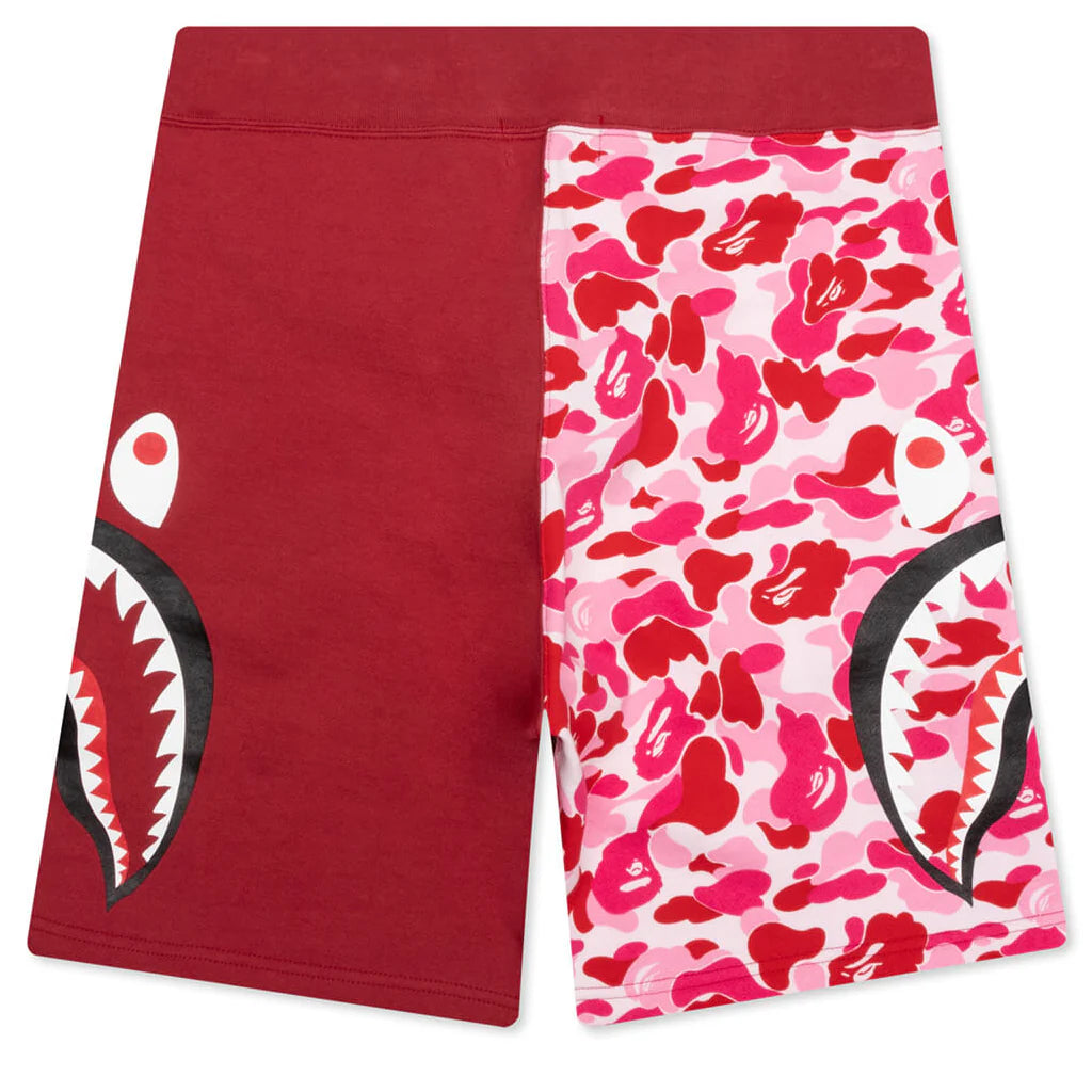 Abc Camo Side Shark Sweat Shorts Pink