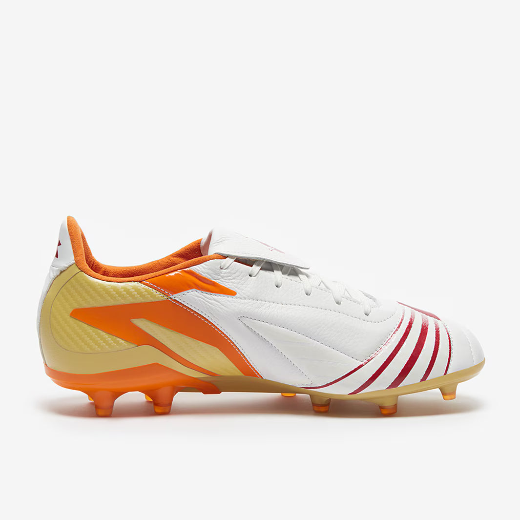 Diadora Maximus Elite Made in Italy SLX FG Firm Ground Soccer Cleats White Chili Pepper Russet Orange