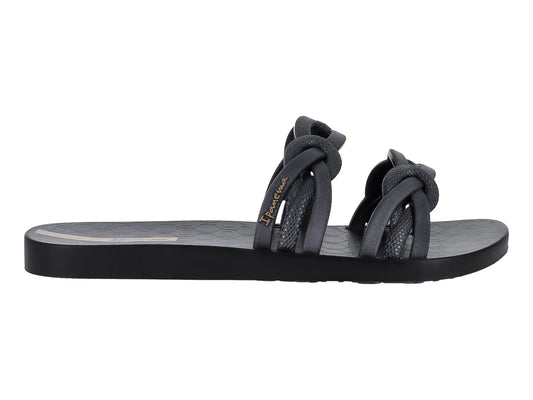 Sandalias Ipanema Negro Plata para Mujer
