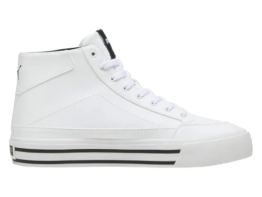 Tenis PUMA Court Classic Vulc Mid Blanco y Negro para Hombre