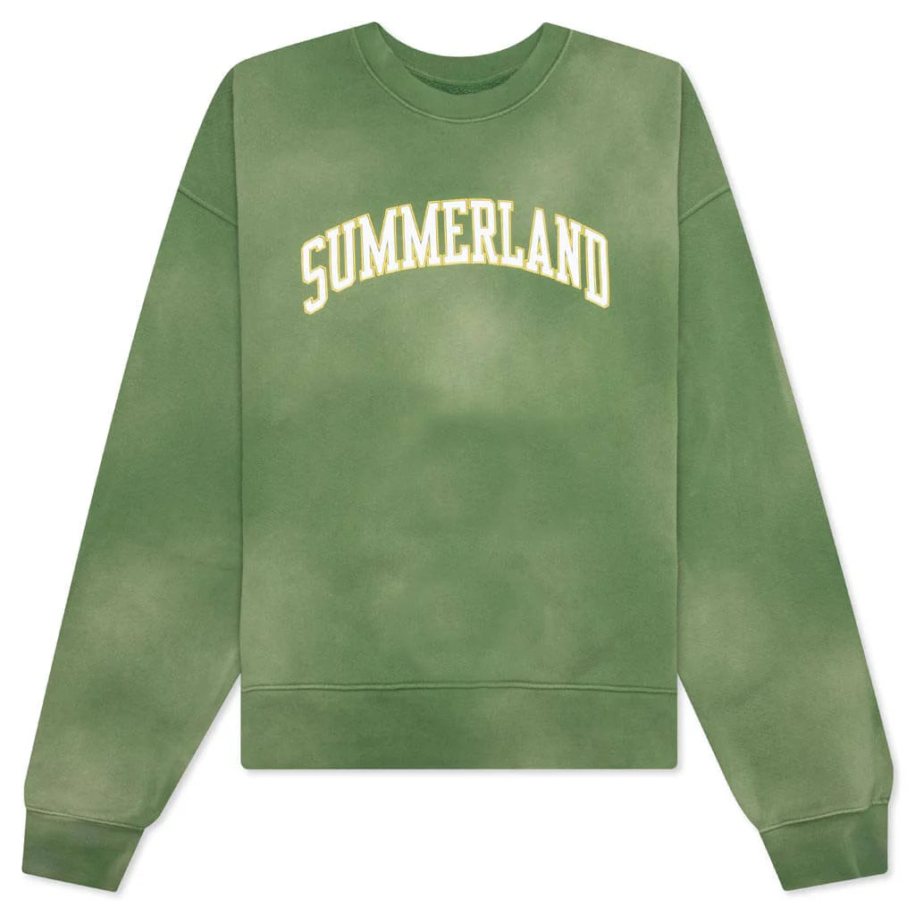 Summerland Collegiate Crewneck Vintage Seaweed