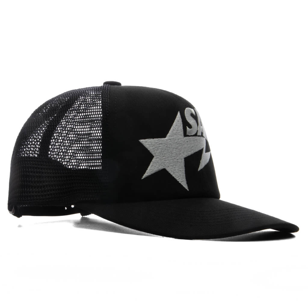 Saint M6 x BAPE Mesh Cap Black
