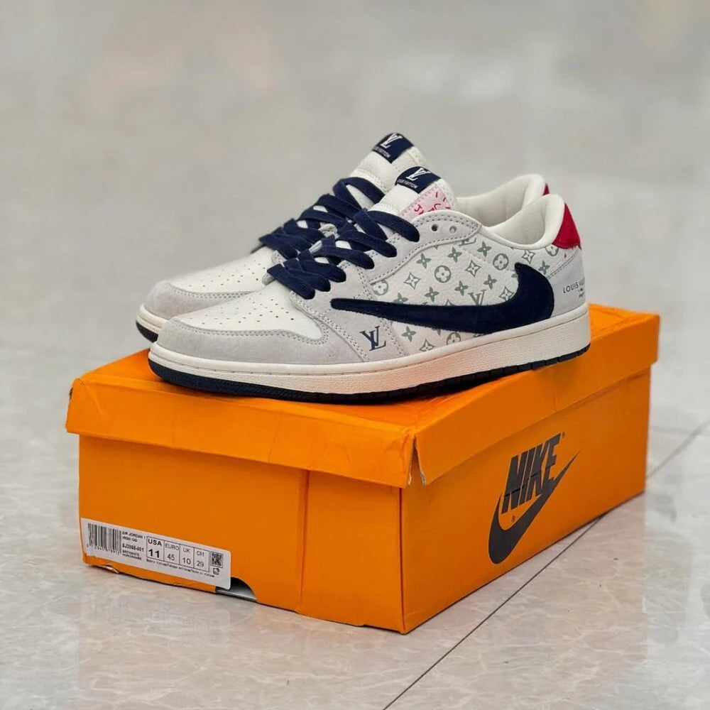 Louis Vuitton x Nike Air Jordan 1 Low Tricolor Monogram Custom