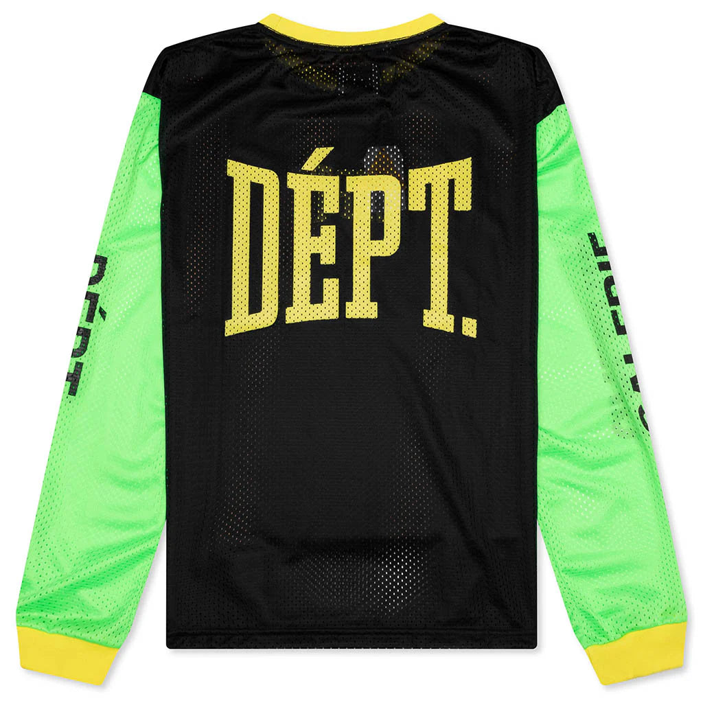 Sport Elegant L S Black Green Yellow