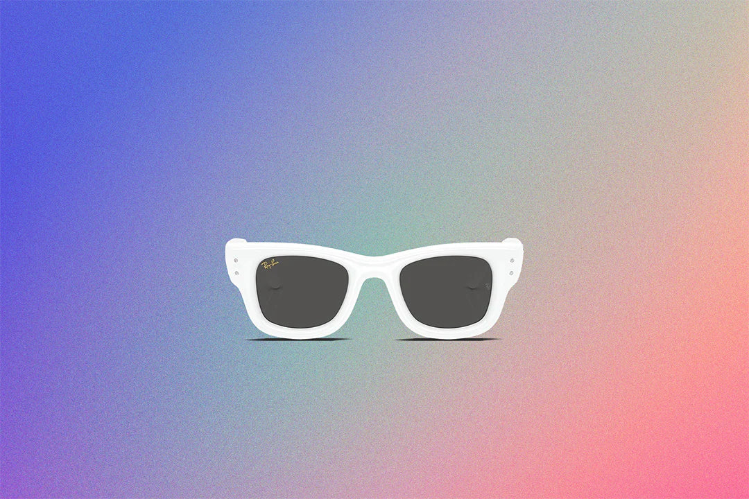 Ray Ban x AAP Rocky Wayfarer Puffer Crystal Edition White Strass