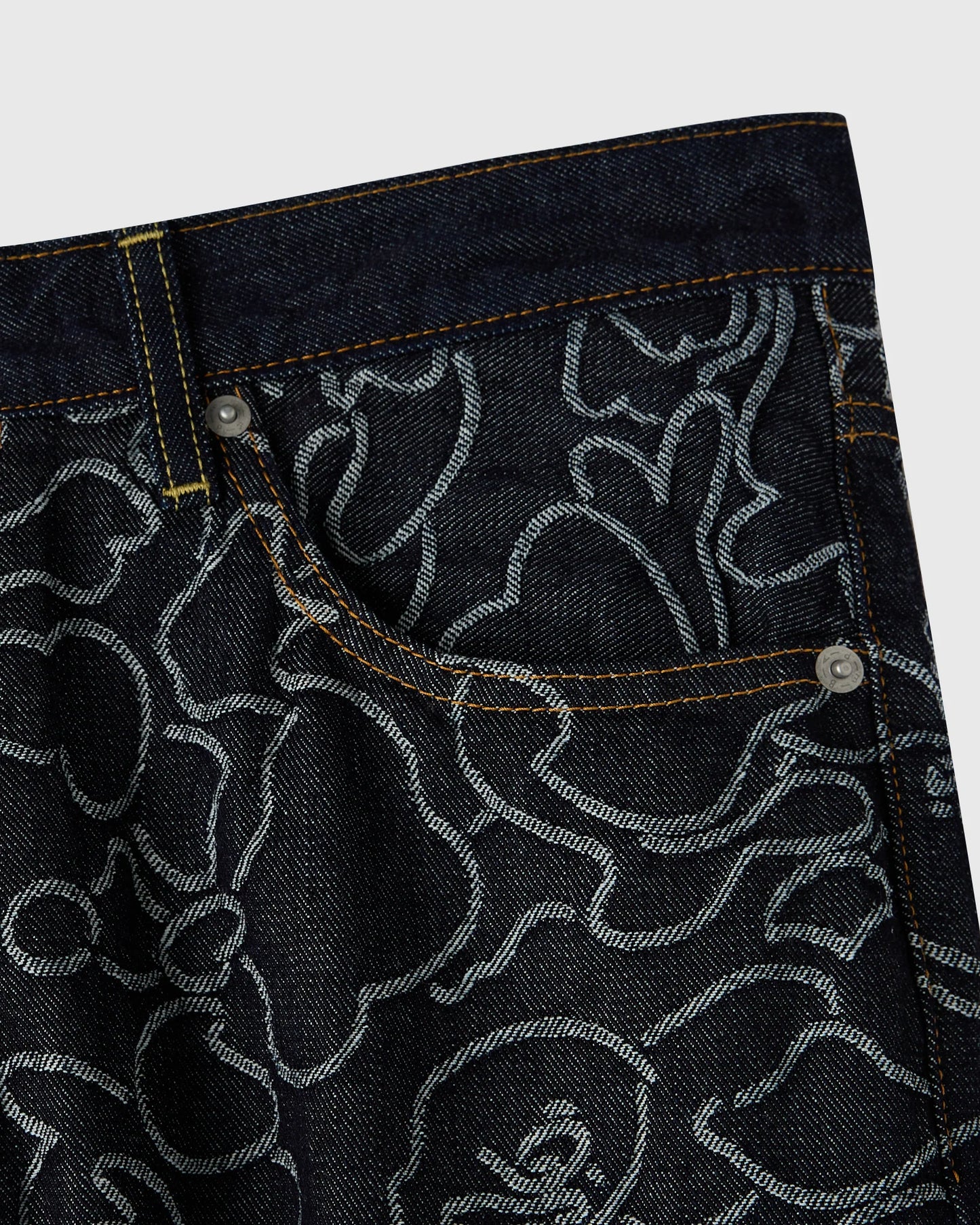 BAPE 1st Camo Jacquard Denim Pant Indigo