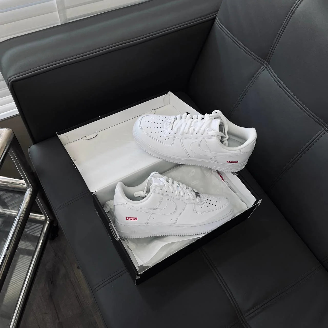 Nike Air Force 1x Supreme Low Box Logo White