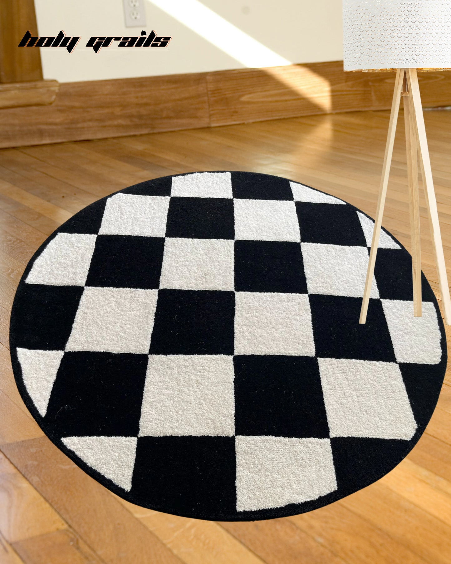 Checkmate BW Hand Tufted Rug