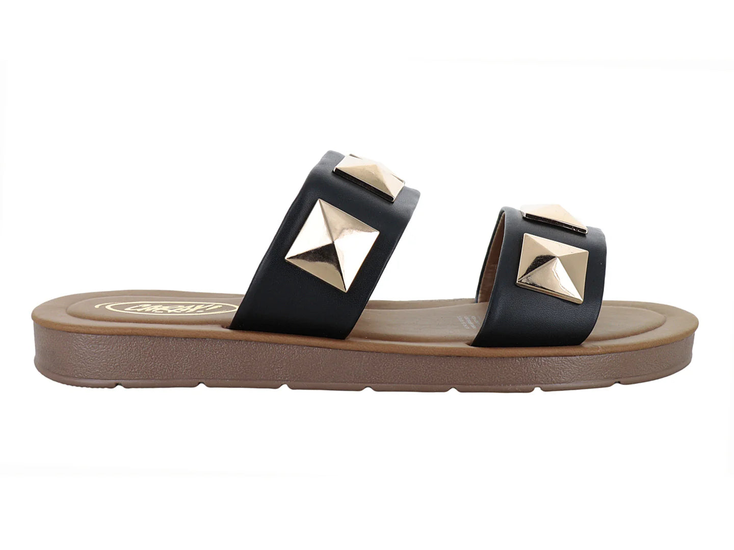 Sandalias CARAY Slide Negro para Mujer