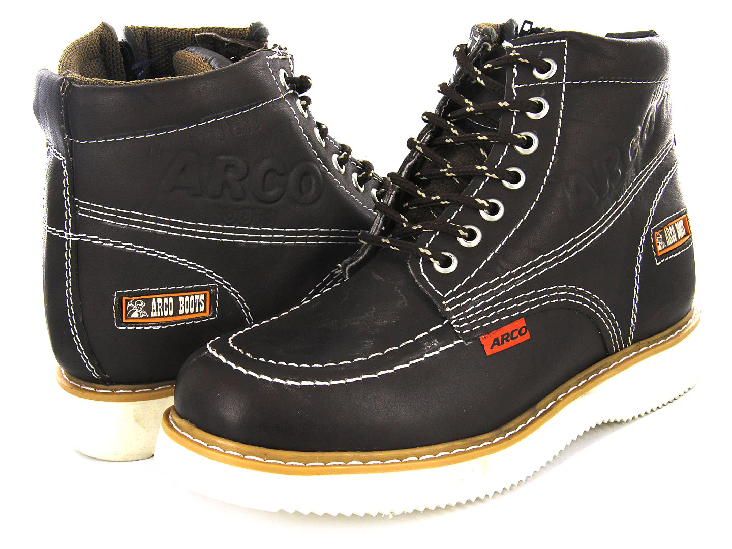 Botas El Arco Boots de Cuero Napa Color Café para Hombre