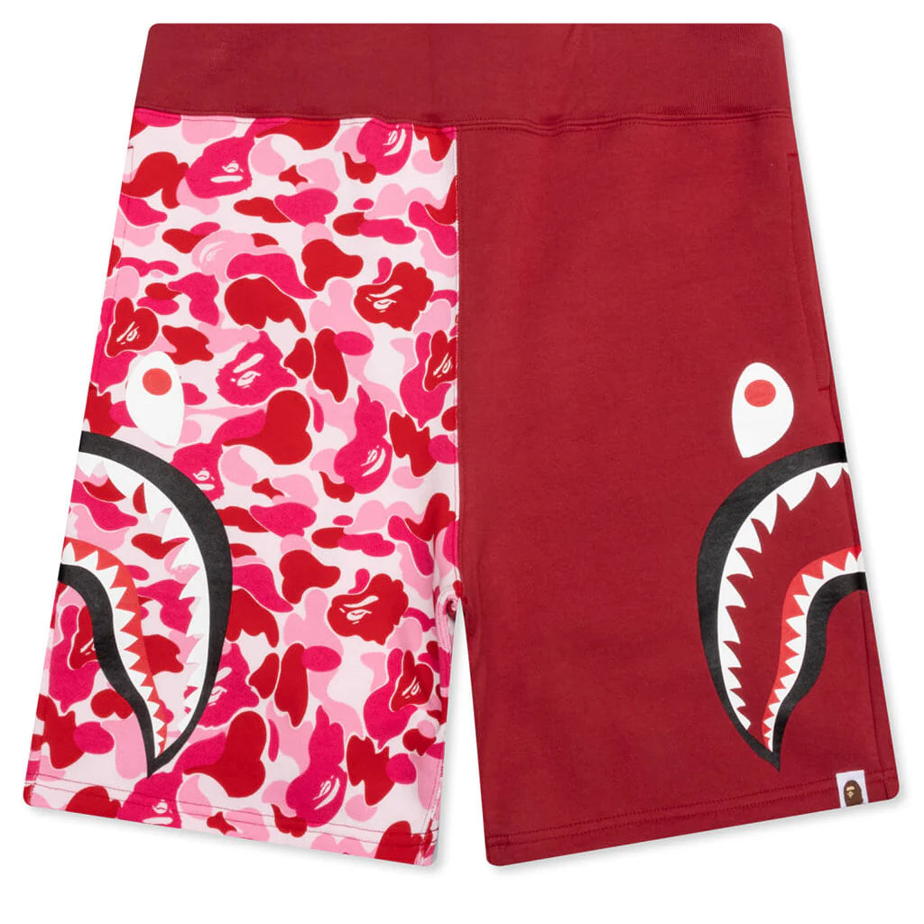 Abc Camo Side Shark Sweat Shorts Pink